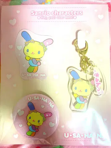 산리오 우사하나 무뉴구루미 파티오 코치무이테큥 굿즈 세트