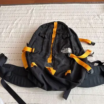 THE NORTH FACE 백팩 블랙/오렌지