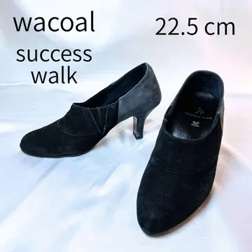 와코루 서세스 워크 스웨이드 부티 바이컬러 블랙 22.5