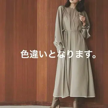 anuans 아뉴앙스 파이핑 디자인 개더 원피스