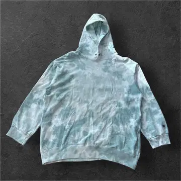 90s RUSSELL ATHLETIC 민트 그린 타이다이 패턴 후드티