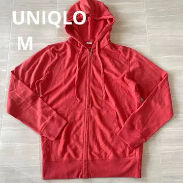 유니클로 지퍼 후드티 M 핑크 구형 모델