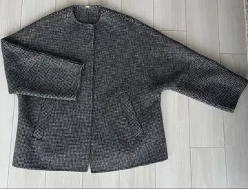 미라 오웬 체크 무늬 노카라 코트 Milla Owen