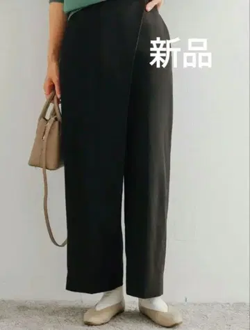 어반 리서치 블랙 와이드 팬츠 랩 디자인