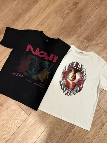 No.II 투어 T셔츠 2장 세트 Number_i 흑먹색 화이트