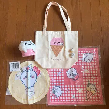 치이카와 (먼작귀) 아이스 크레이프 복권 타월 소품함 세트