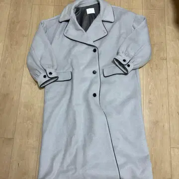 HARE 울 파이핑 코트 그레이