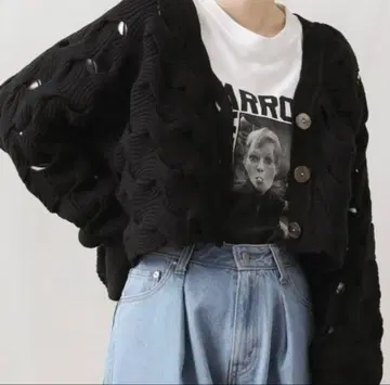 TORRAZZO DONNA 블랙 니트 가디건