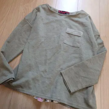 후리후 올리브 그린 긴팔 T셔츠 니트