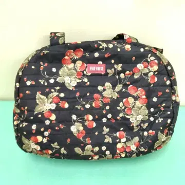 PINK HOUSE 딸기 패턴 보스턴 백