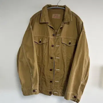 SLY JEANS 카키 브라운 계열 버튼 부착 자켓