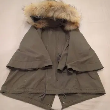 올리브 그린 모즈 코트 퍼 포함