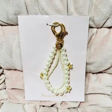 Maison de FLEUR 펄 플라워 참 골드 화이트