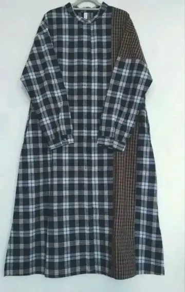 새상품 Cloudnine 클라우드나인 체크 무늬 롱 원피스 2way