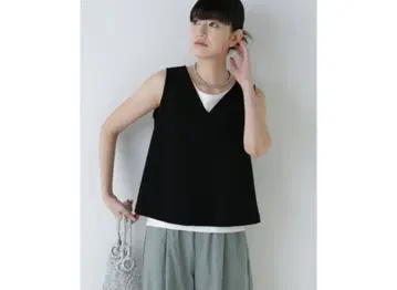 립플 슬리브리스 풀오버 베스트