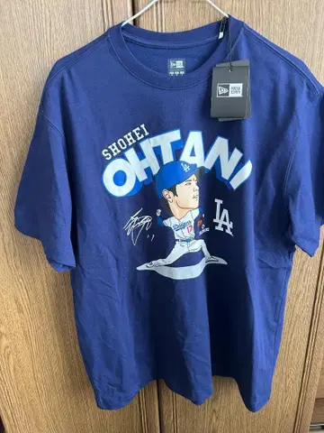 정품 그래픽 T셔츠 오타니 쇼헤이 로스앤젤레스 로저스 네이비
