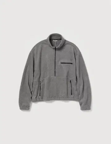AURALEE PURE SILK FLEECE HALF ZIP P/O 4번