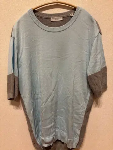 TOMORROWLAND 반팔 니트 M 스카이블루 그레이