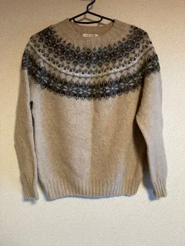 ISLAND TIDES 페어아일 패턴 스웨터 긴팔 니트 38