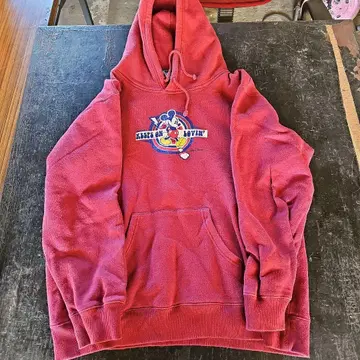 빈티지 미키마우스 레드 후드티