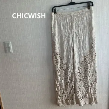 CHICWISH 레이스 장식 캐주얼 팬츠