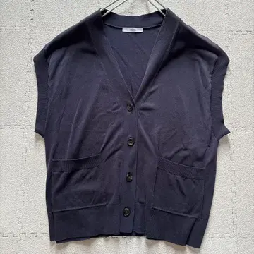 저널 스탠다드 리룸 민소매 가디건 네이비