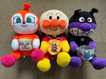 호빵맨 봉제 인형 3체 세트 세균맨 짤랑이