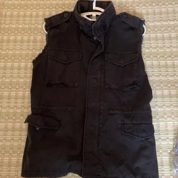 블랙 데님풍 베스트