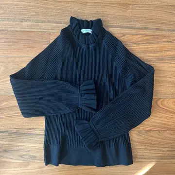 M-PREMIER 리브 하이넥 스웨터 36