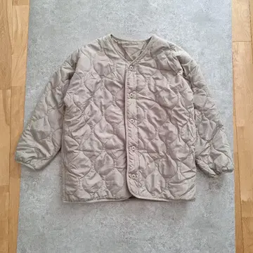 퀼팅 하프 코트 점퍼 카키