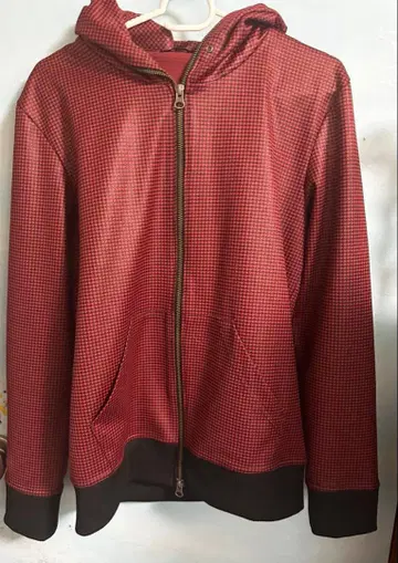 [ 새상품급 ] custom culture 체크 후드 부착 후드티