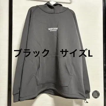 후드티 맨투맨 블랙 프론트 포켓 사이즈 L