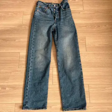 Levi's RIBCAGE 스트레이트 청바지 미디엄 인디고