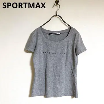 [ SPORTMAX ] 스포츠맥스(S) 반팔 티셔츠 그레이 크롭 기장