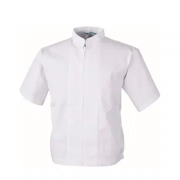 지벡 반팔 흰 옷 M 사이즈 지퍼 점퍼