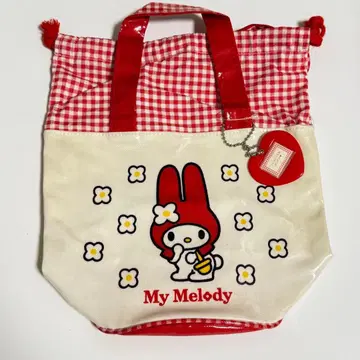 레트로 산리오 마이멜로디 빨간 망토 핸드백 복조리 라미네이티드 백
