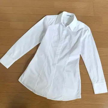 JIL SANDER 미라인 화이트 긴팔 셔츠 질 샌더 이탈리아제