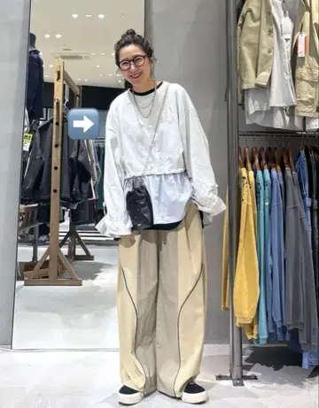 니코앤드 be with M 미사요 후리도키 풀오버 그레이