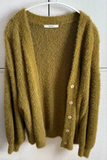 DISCOAT 모헤어 니트 가디건