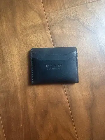 RED wing 블랙 가죽 카드 케이스