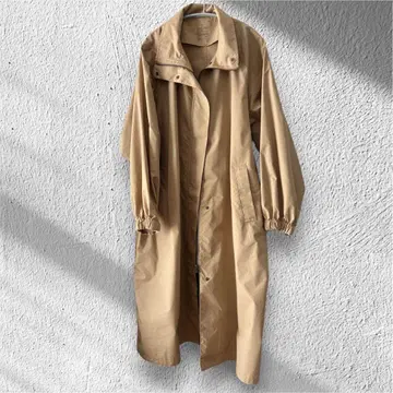 최종 가격 인하 무인양품 발수 스탠드 카라 코트 베이지