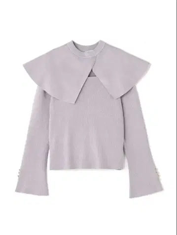 케이프 포함 2Way 니트 풀오버