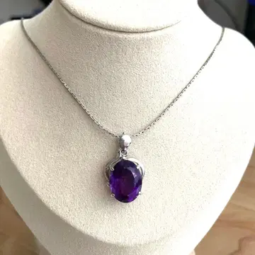 퍼플 스톤 목걸이