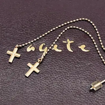agete k10 크로스 아메리칸 귀걸이 아가트 10금