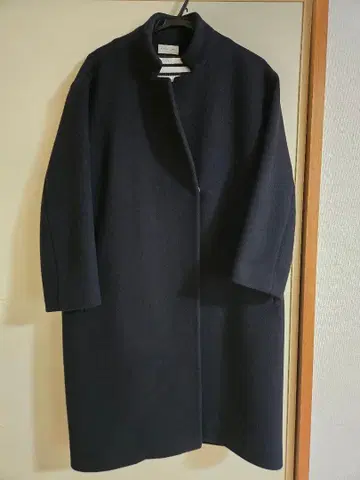 두지엠 클라세 다크 네이비 울 코트 오버 사이즈