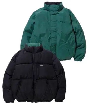 XLARGE 리버서블 다운 자켓 블랙 그린 XL