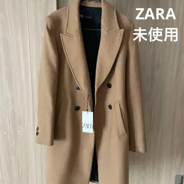 ZARA 카멜 더블 브레스트 롱 코트 S