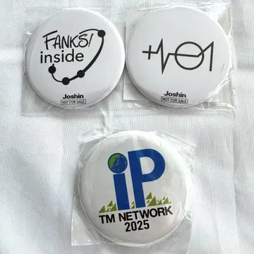 TM NETWORK 캔뱃지 3개 세트 조신 레어