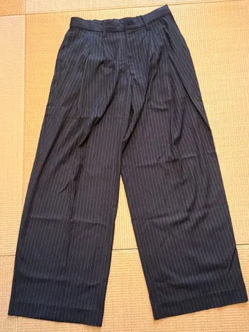 HARE 스트라이프 팬츠 블랙 S 사이즈