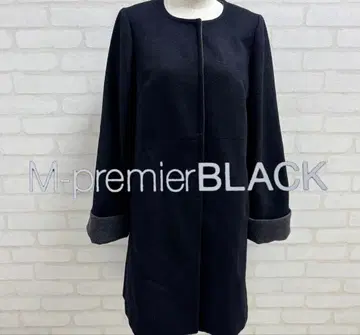 새상품급 M-premier BLACK 블랙 울 롱 코트